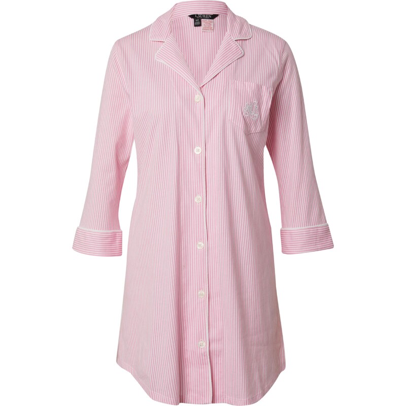 Lauren Ralph Lauren Nočná košieľka ružová / biela 60871317