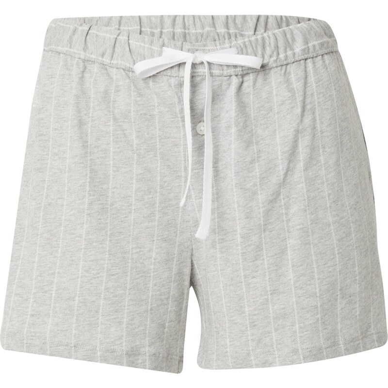 Lauren Ralph Lauren Pyžamové nohavice sivá melírovaná / biela 60871555