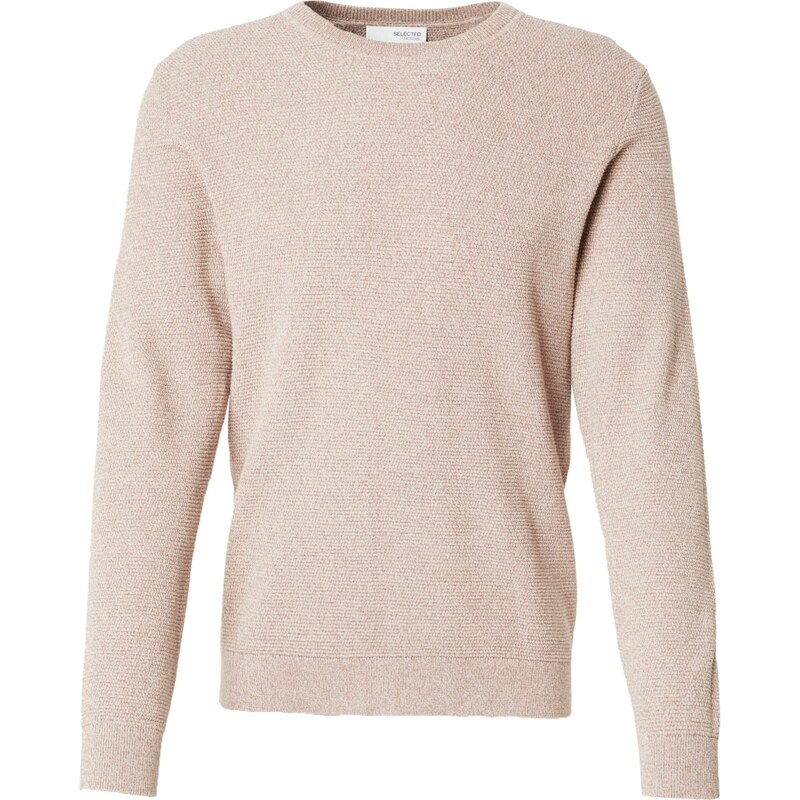 SELECTED Sveter SLHRoss béžová melírovaná 60869463