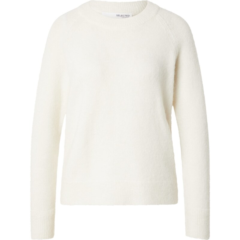 SELECTED Sveter SLFLULU prírodná biela 60869835