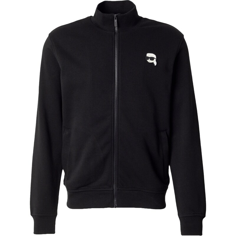 Karl Lagerfeld Tepláková bunda béžová / čierna / biela 60870084