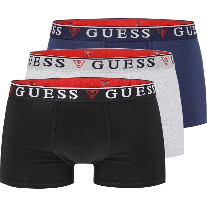 GUESS Boxerky BRIAN modrá / svetlosivá / čierna / biela 60917045