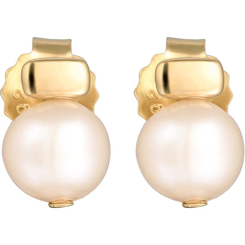 ELLI PREMIUM Náušnice zlatá / perlovo biela 67183179