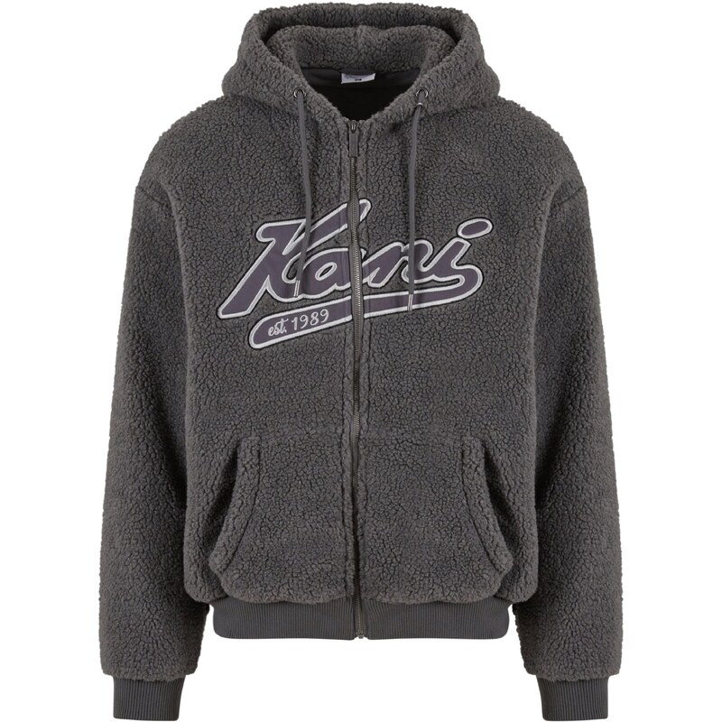 Karl Kani Tepláková bunda Varsity antracitová / svetlosivá 62433817