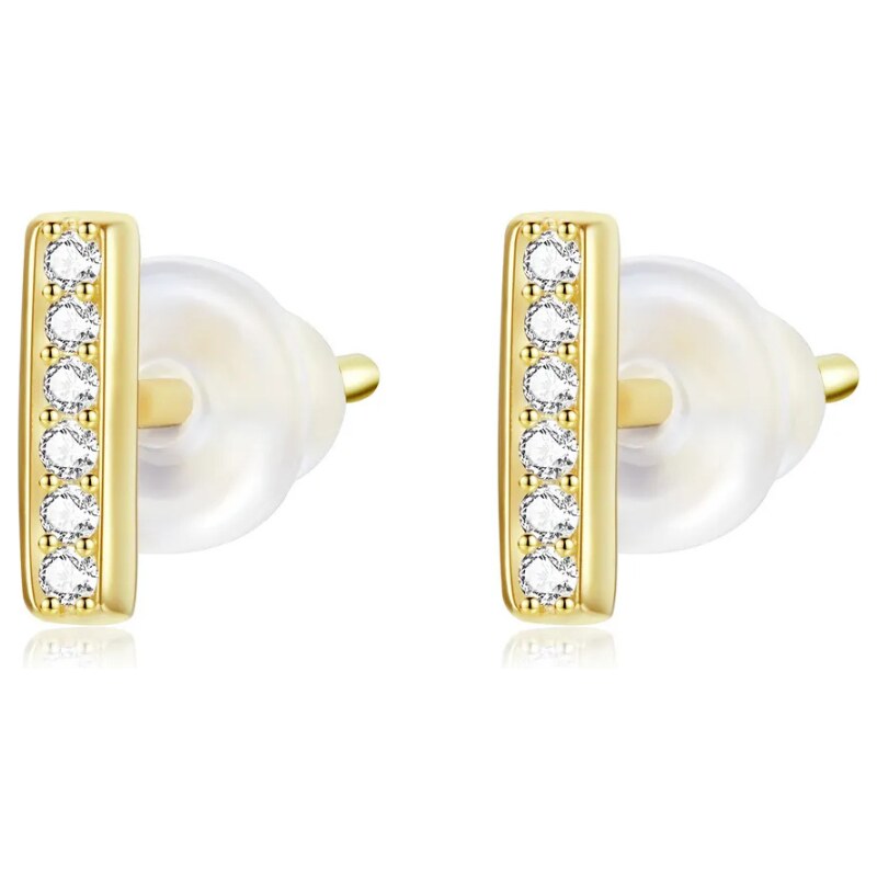 Olivie Minimalistické strieborné náušnice GOLD 9228 60826240