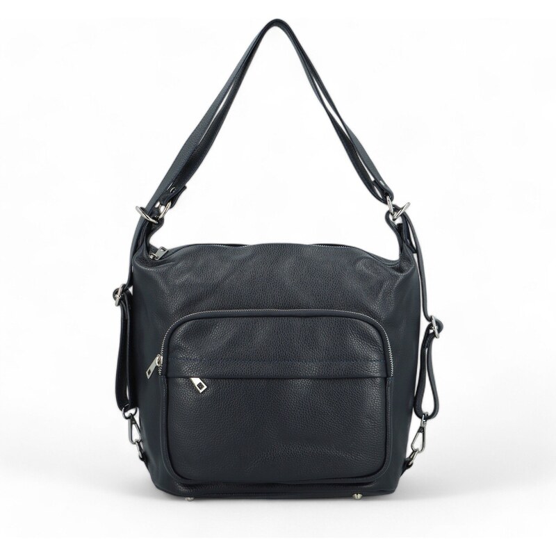 Delami Vera Pelle Dámsky kožený kabelko/batoh tmavo modrý - Delami 60772061