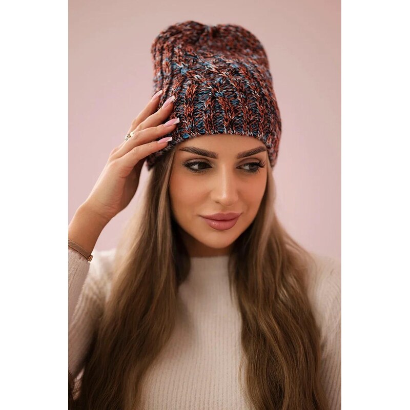 MladaModa Dámska čiapka Merry K225 oranžová 36492494