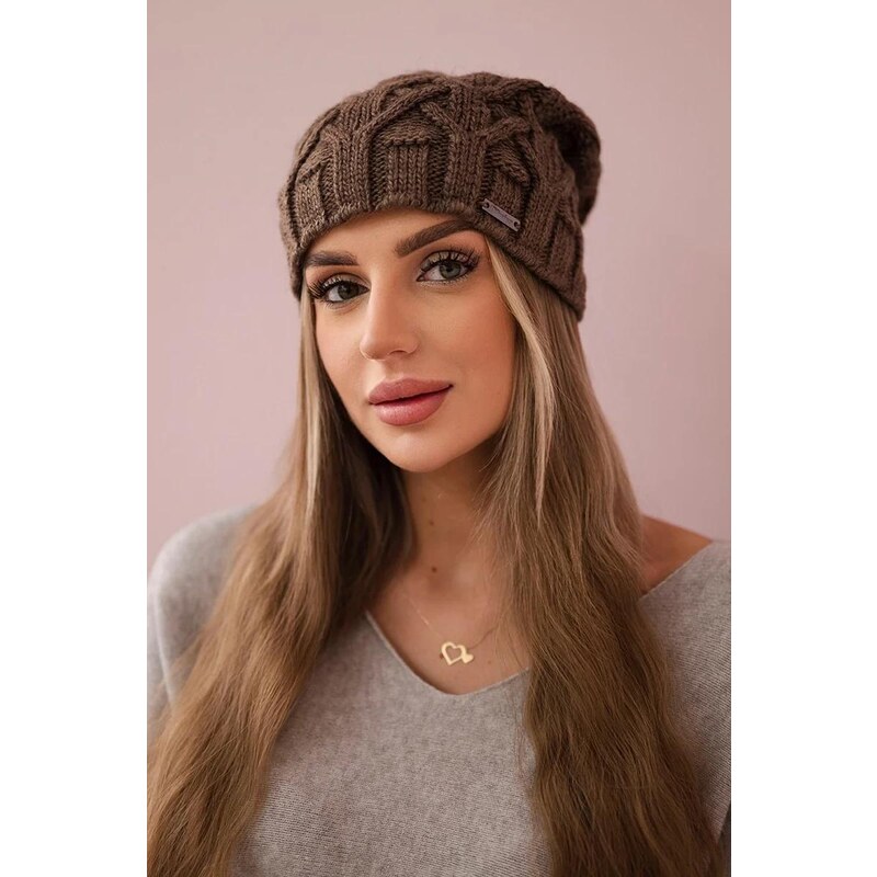 MladaModa Dámska čiapka Sonia K201 hnedá 36430875