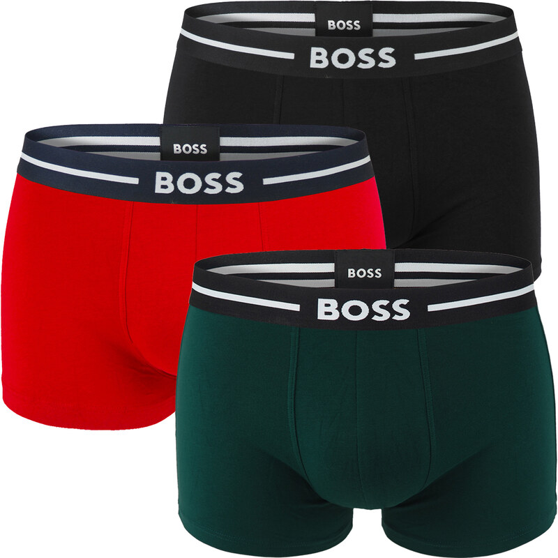 Hugo BOSS - boxerky 3PACK eco friendly organic cotton BOLD black & 60674912