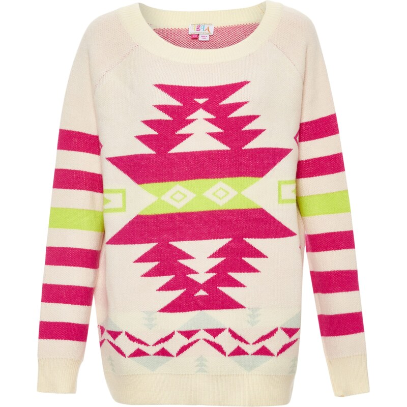 IZIA Sveter svetlozelená / ružová / biela ako vlna 63145115
