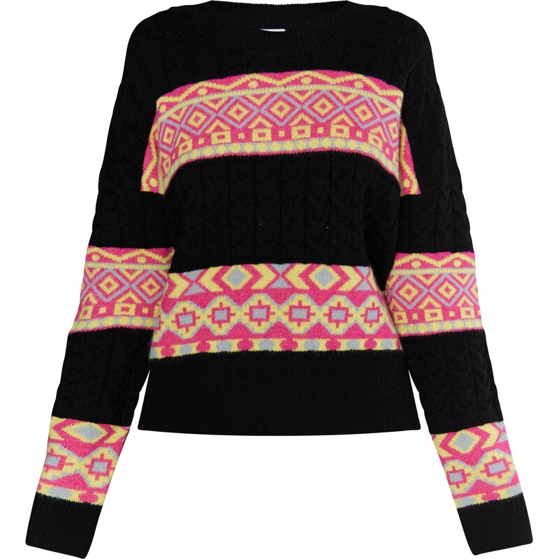 IZIA Sveter žltá / orgovánová / ružová / čierna 62249859