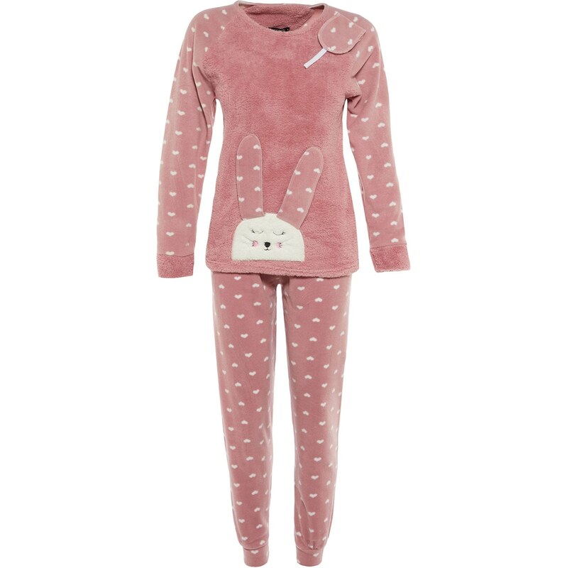 Trendyol Pyžamo ružová / ružová / čierna / biela 60871198