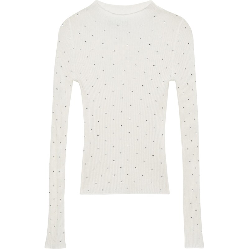 MANGO Sveter Starry nebielená 62468508