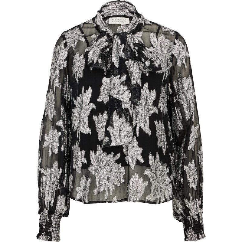 Guido Maria Kretschmer Women Blúzka Fina čierna / strieborná 63150147