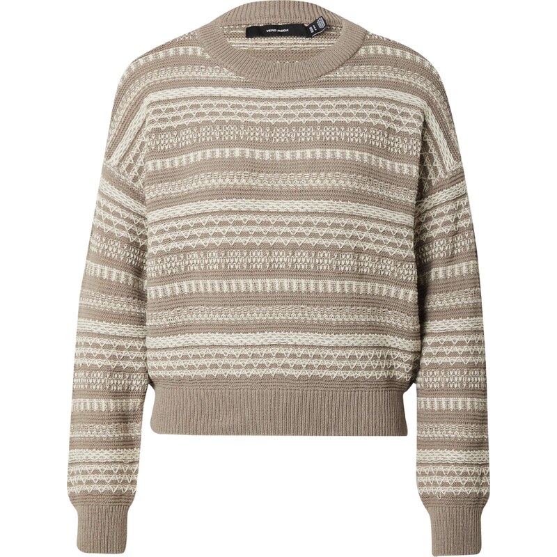 VERO MODA Sveter VMAMAZING krémová / farba ťavej srsti 63150277