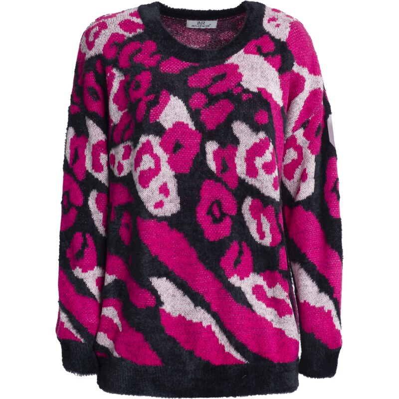 Influencer Sveter ružová / čierna / biela 60867407