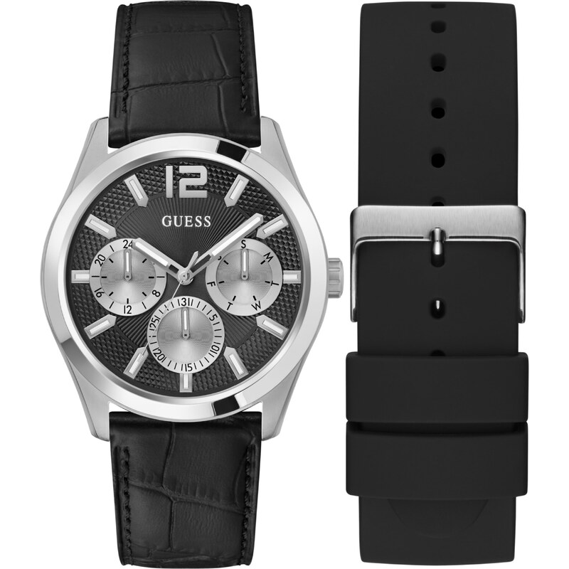 GUESS Analógové hodinky Zen čierna / strieborná 58460276