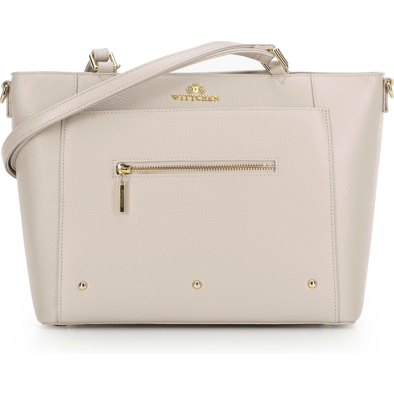 Krémovo-zlatá dámska kabelka Wittchen 100-4E-607-9G 66065951