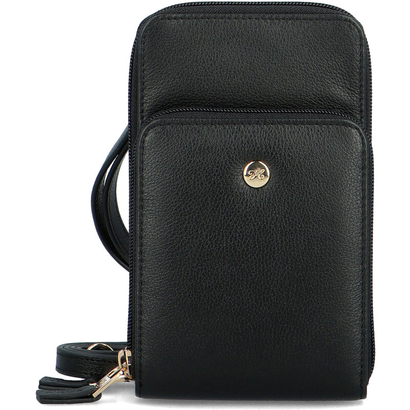 Malá dámska kožená crossbody kabelka čierna - Hexagona Vuera čierna 60700839