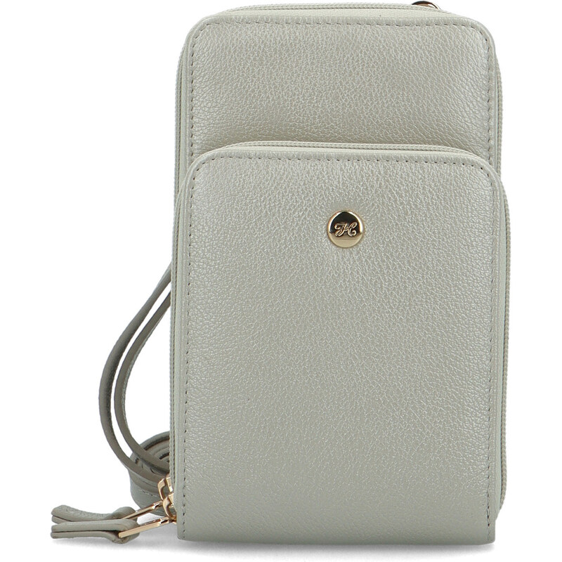 Malá dámska kožená crossbody kabelka strieborná - Hexagona Vuera 60700840