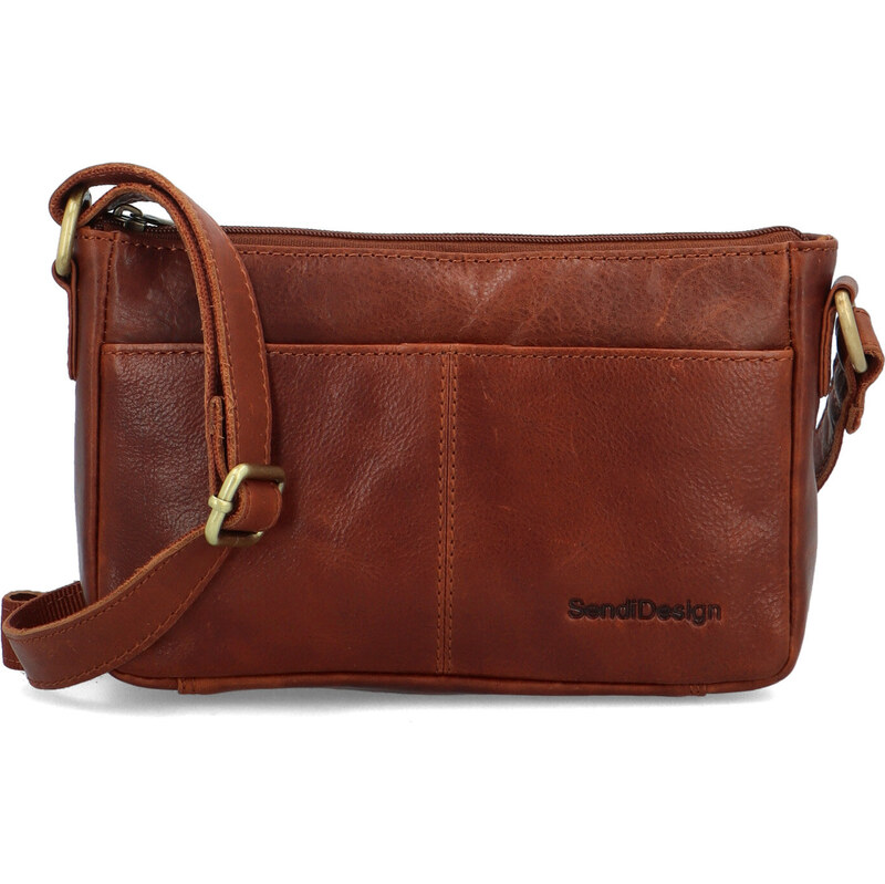 Dámska kožená kabelka cez rameno svetlohnedá - SendiDesign Kristany 60700848