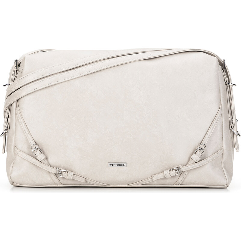 Wittchen Dámska shopperka s ozdobnými pásikmi biela 99-4Y-419-0 66065963