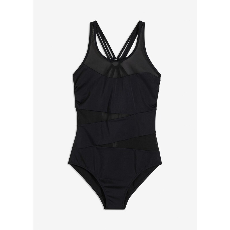 bonprix Sťahovacie plavky, ľahký tvarujúci efekt, farba čierna 44735906