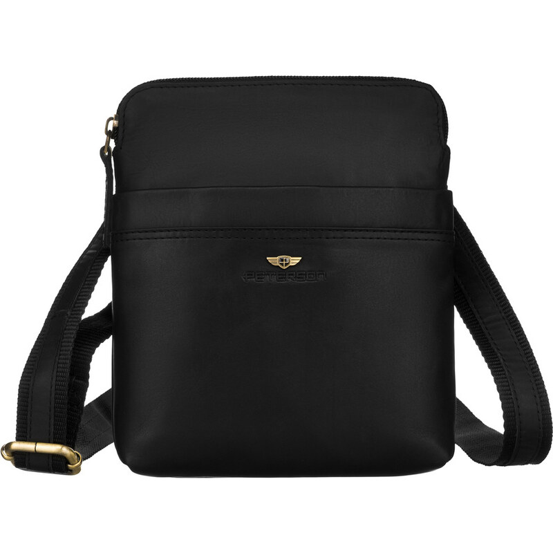 Peterson Čierna pánska vintage taška cez rameno PTN 19004-OPU 60699280