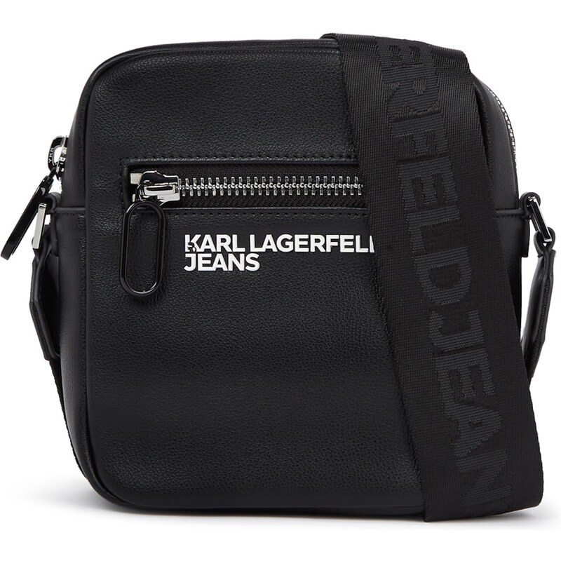 KARL LAGERFELD JEANS Taška cez rameno čierna / biela 60868703