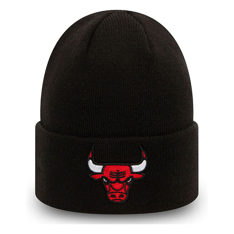 New Era Chicago Bulls Essential Black Cuff Beanie Hat 65401321