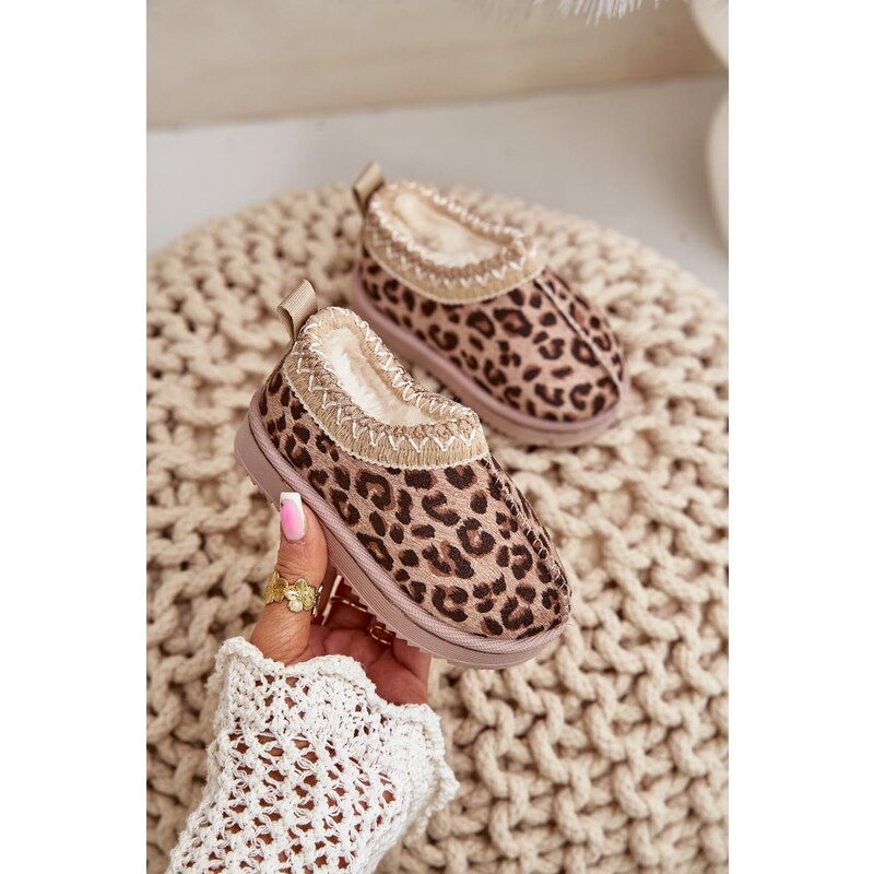 Boto FR1 Snežnice Detské Kotníkové Topánky S Leopardím Vzorom Na 60728618