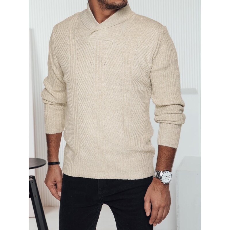 Pánsky béžový sveter Dstreet 60728638