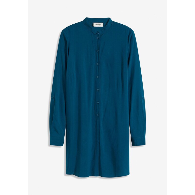 bonprix Dlhá blúzka z viskózy, farba modrá 44731735