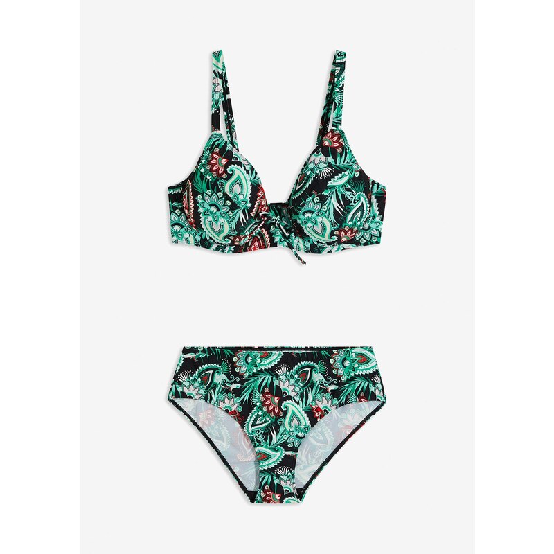 bonprix Minimizer bikiny s kosticami (2 dielne), farba čierna 44934447