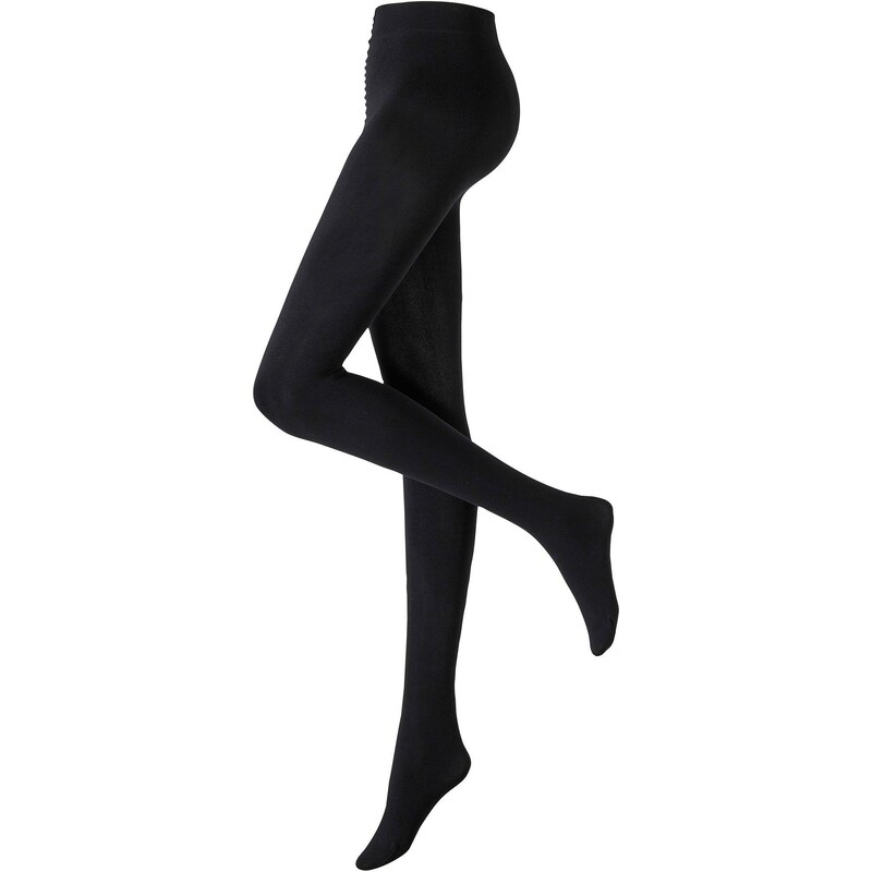 bonprix Termo pančuchy 100den, jemný flís, farba čierna 44799375