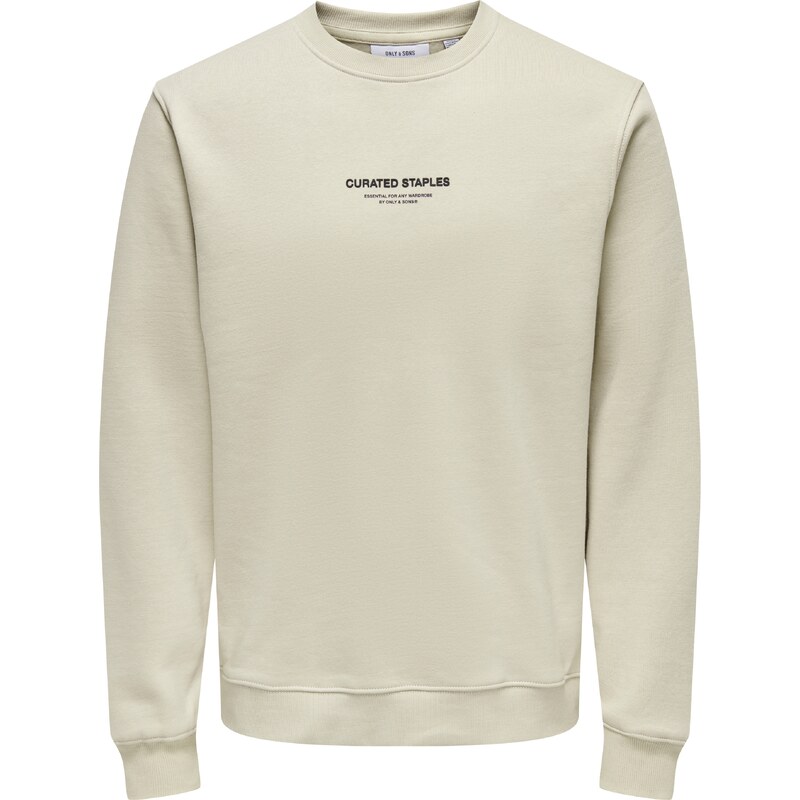 Only & Sons Mikina ONSCurated sivobéžová / čierna 60868149