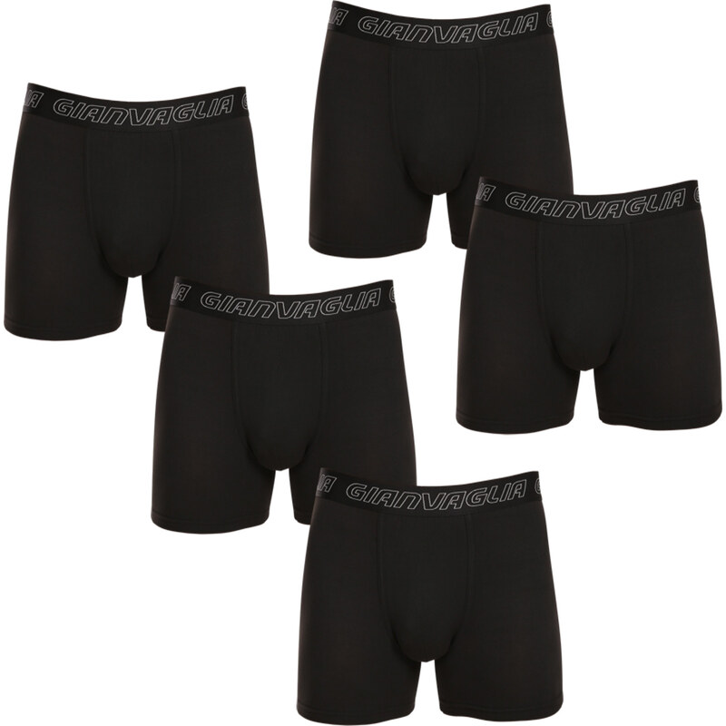 5PACK pánske boxerky Gianvaglia čierne (GVG-5015) 46999664