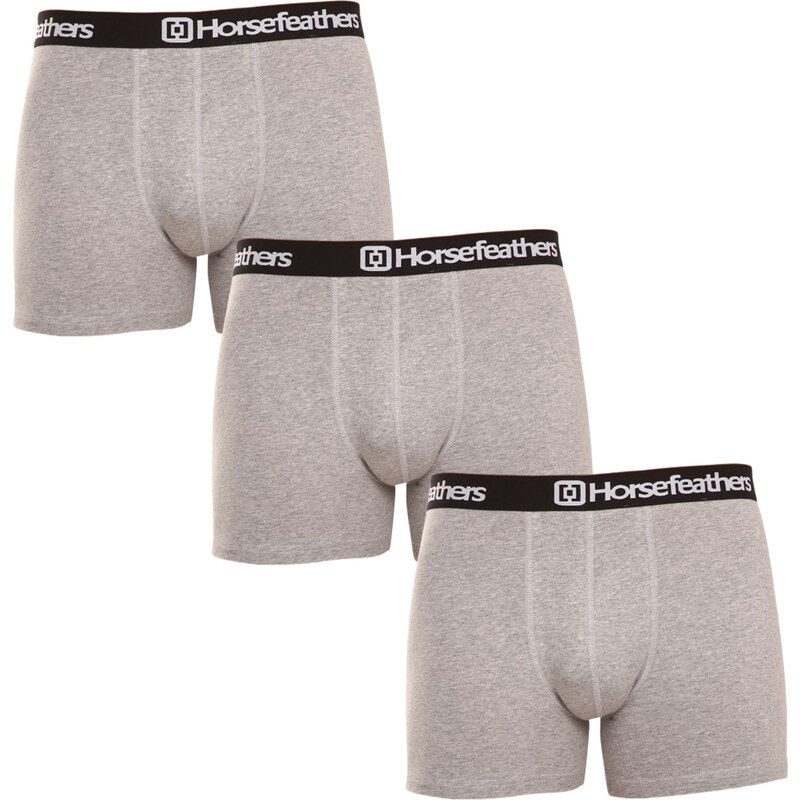 3PACK pánske boxerky Horsefeathers Dynasty heather gray (AM067C) 13000825