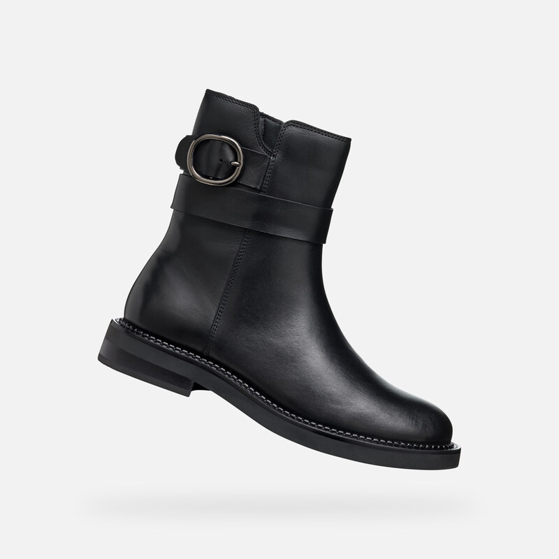 Black womens ankle boots Geox Serilda - Womens 60750659