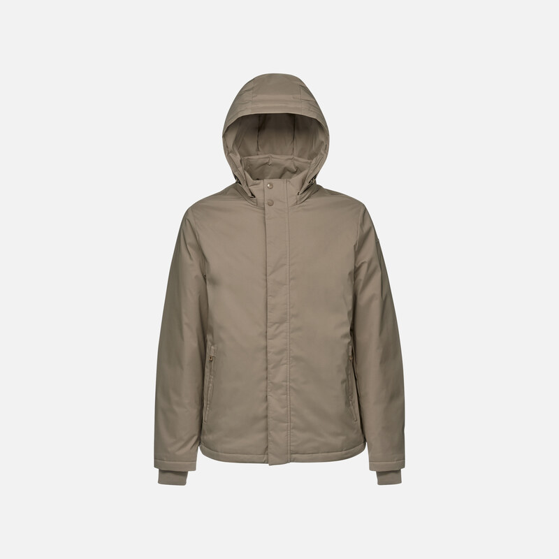 Beige Mens Quilted Jacket Geox Aurelio - Mens 60753995