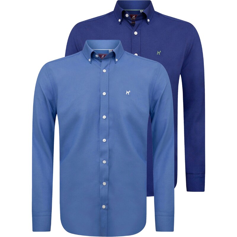 Williot Košeľa modrá / námornícka modrá / biela 61943677