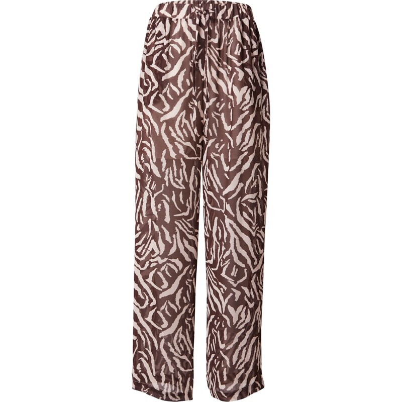 VILA Nohavice VIKRISTINA slonová kosť / čokoládová 62127652