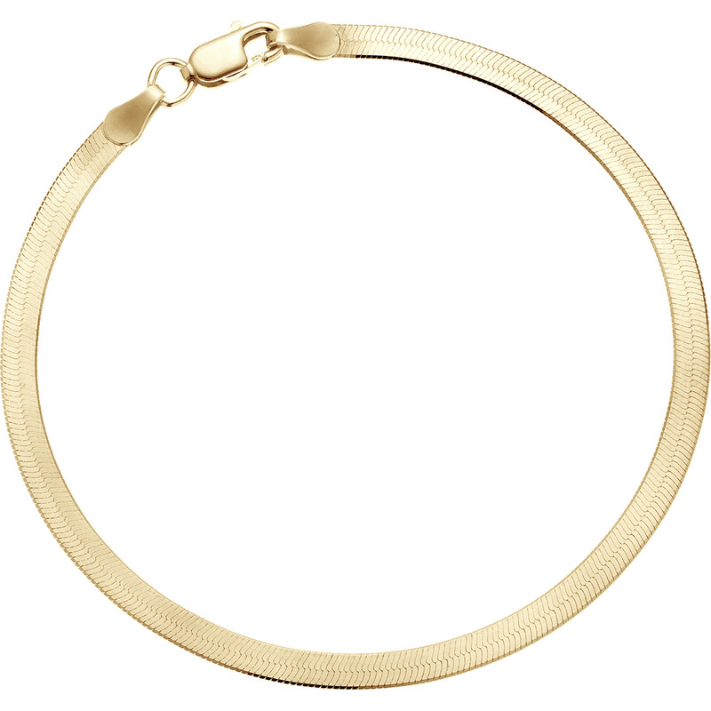 Olivie Stříbrný plochý 19cm náramek GOLD 9511 64818322