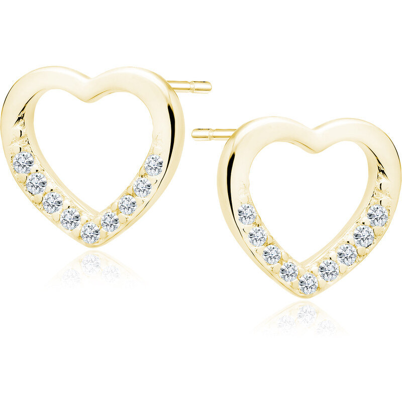 Olivie Strieborné náušnice ZLATÉ SRDCE 3571 16605038