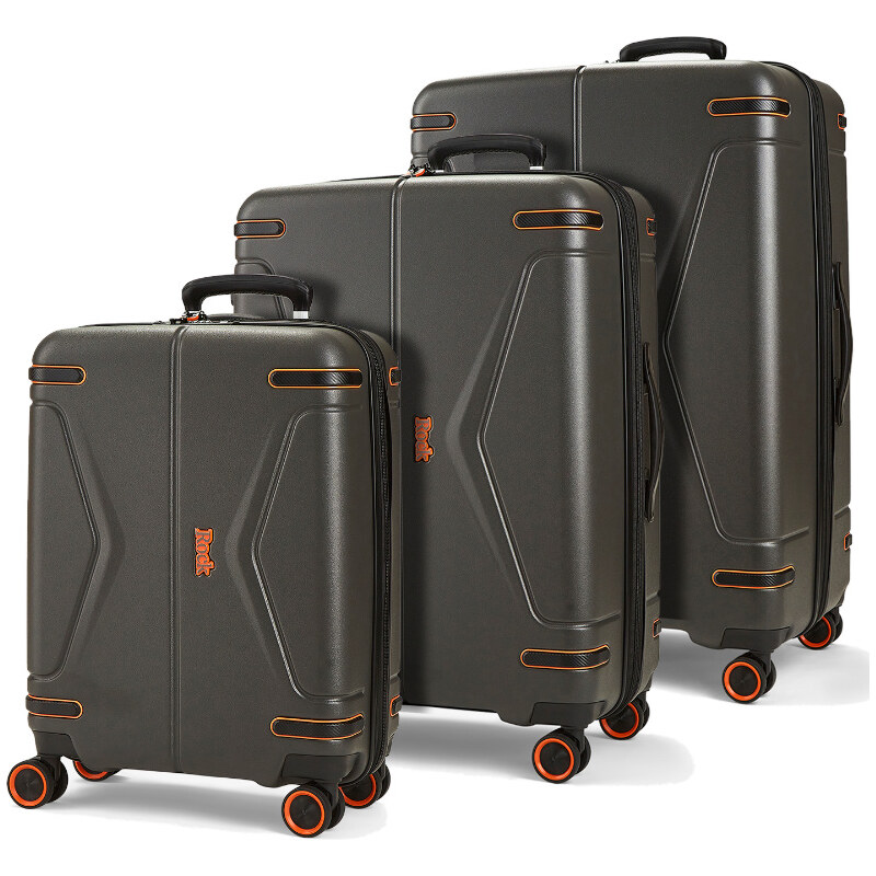 Sada cestovných kufrov ROCK TR-0251/3 ABS - charcoal 64732665