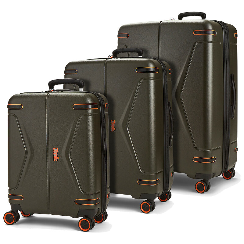 Sada cestovných kufrov ROCK TR-0251/3 ABS - khaki 64732666