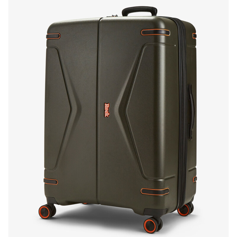 Cestovní kufr ROCK TR-0251/3-L ABS - khaki 107 l + 20% expander 62193733