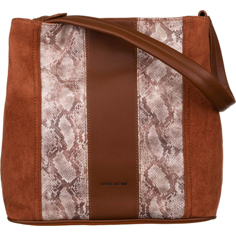 David Jones hnedá shopper kabelka s hadím vzorom 6885-4 55033085