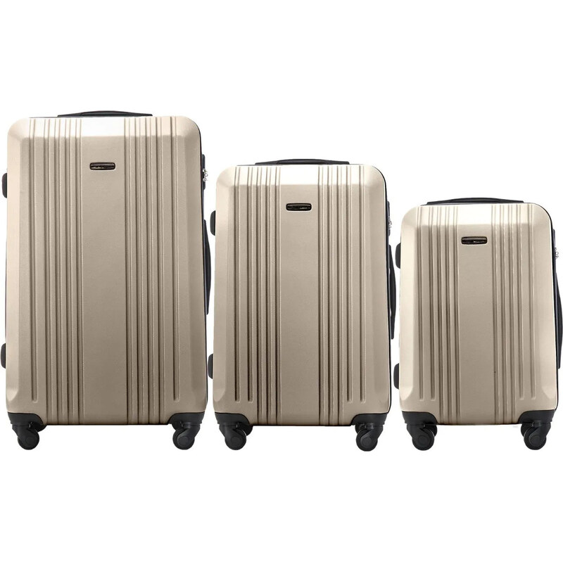 Champagne sada cestovných kufrov KESTRAL KST01,Wings, Champagne 60766773