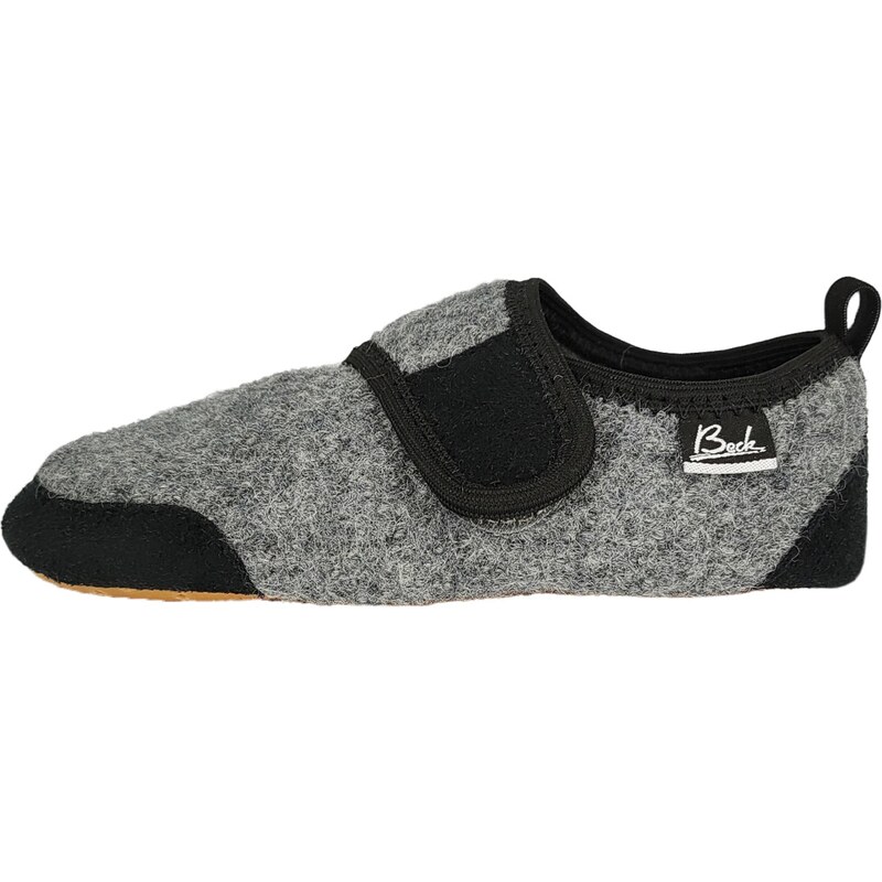 BECK Papuče sivá melírovaná / čierna 61241829